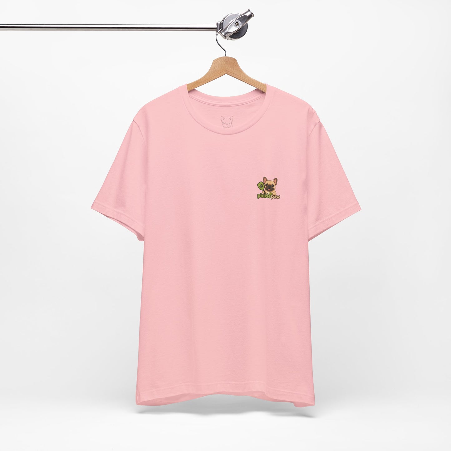 Fawn Frenchie Picklepaw Pocket Logo Shirt Cute French Bulldog Tee | Minimal Frenchie Shirt