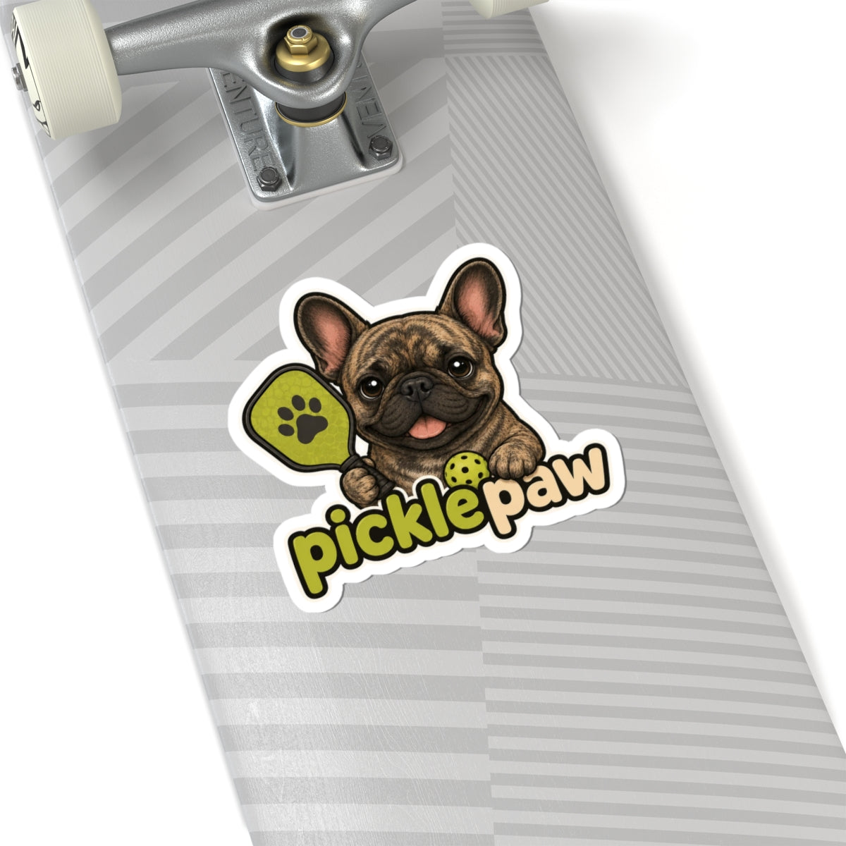 Picklepaw Brindle French Bulldog Pickleball Sticker Cute Frenchie Decal  French Bulldog Sticker