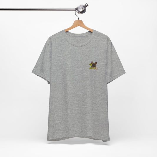 Brindle Frenchie Picklepaw Pocket Logo Shirt Cute French Bulldog Tee | Minimal Frenchie Shirt