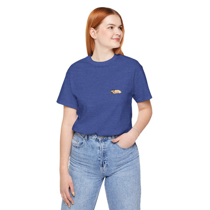 Minimal Fawn Sleeping French Bulldog Pocket Shirt Cute Frenchie Tee | French Bulldog Shirt