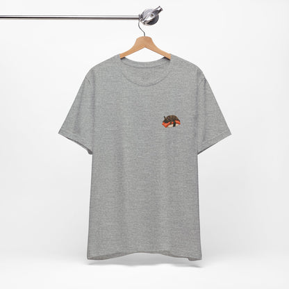 Brindle Frenchie Salmon Sushi Pocket Shirt Cute French Bulldog Sushi Tee | Minimal Dog Lover Shirt
