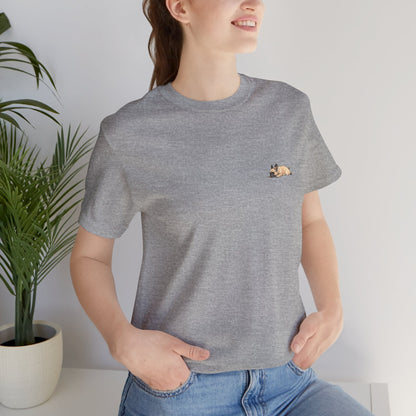 Minimal Fawn Sleeping French Bulldog Pocket Shirt Cute Frenchie Tee | French Bulldog Shirt