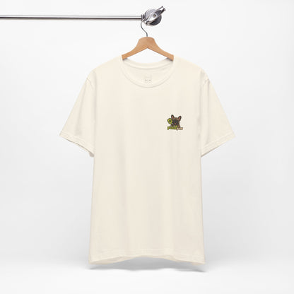 Brindle Frenchie Picklepaw Pocket Logo Shirt Cute French Bulldog Tee | Minimal Frenchie Shirt