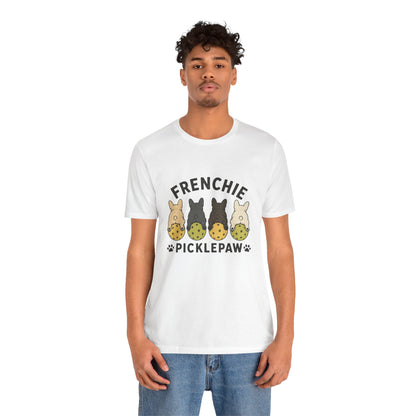 Frenchie Picklepaw Back Shirt Cute French Bulldog Pickleball Tee | Frenchie Pickleball Shirt