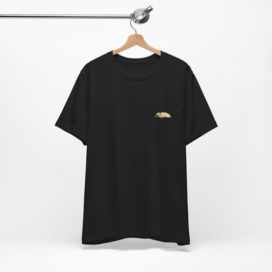 Minimal Fawn Sleeping French Bulldog Pocket Shirt Cute Frenchie Tee | French Bulldog Shirt