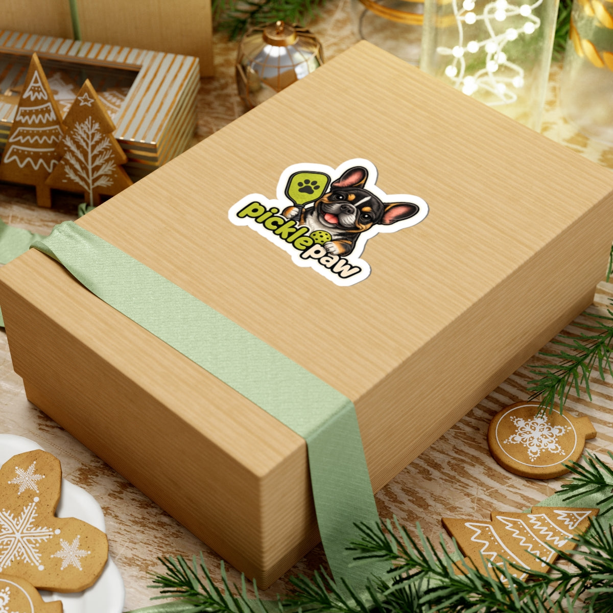 Picklepaw Tri Color French Bulldog Pickleball Sticker Cute Frenchie Decal  French Bulldog Sticker