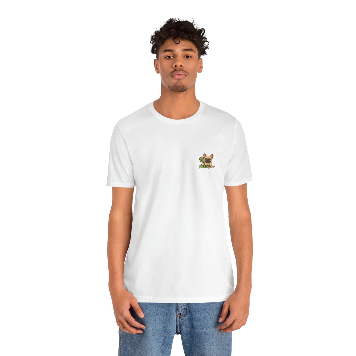 Fawn Frenchie Picklepaw Pocket Logo Shirt Cute French Bulldog Tee | Minimal Frenchie Shirt