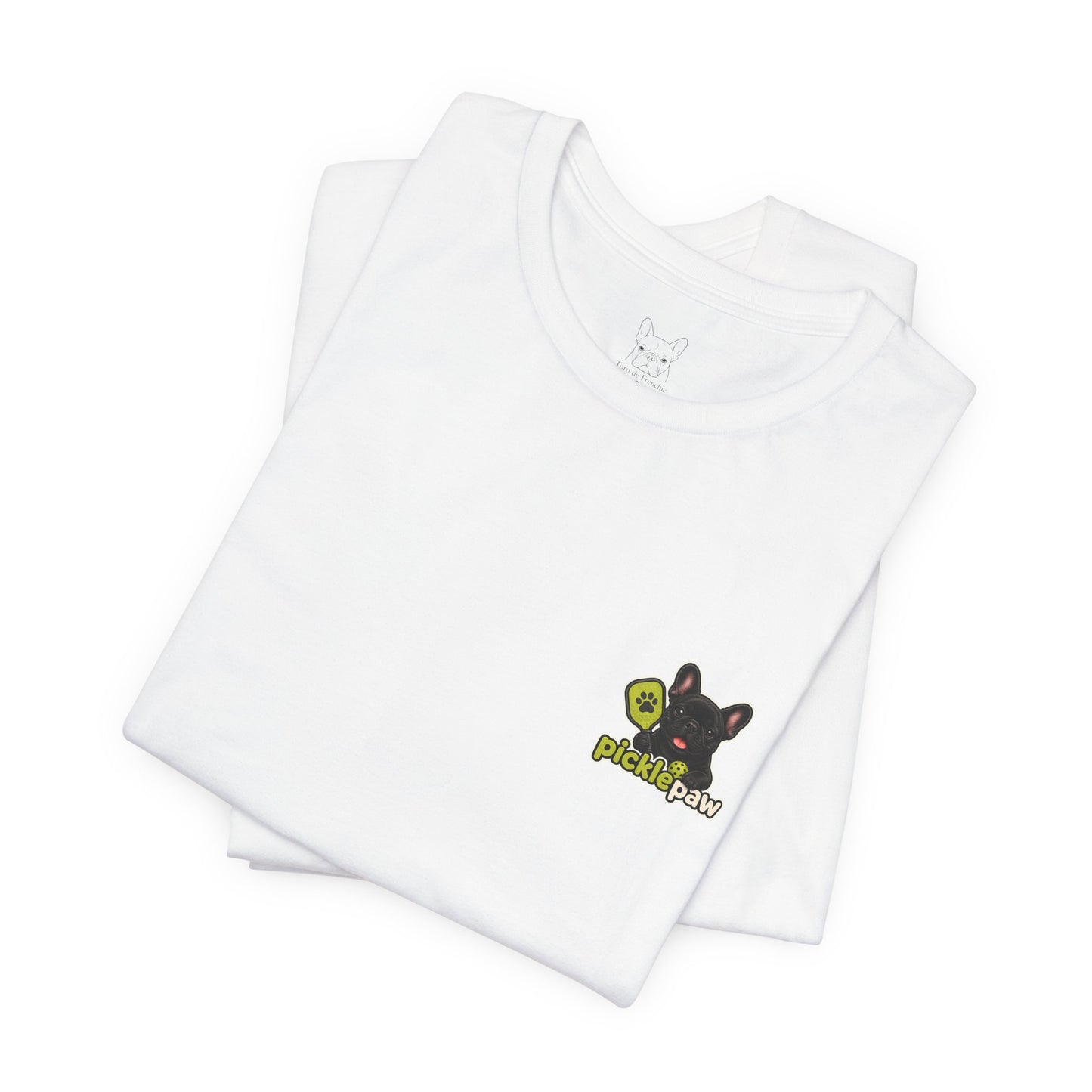 Black Frenchie Picklepaw Pocket Logo Shirt Cute French Bulldog Tee  Minimal Frenchie Shirt