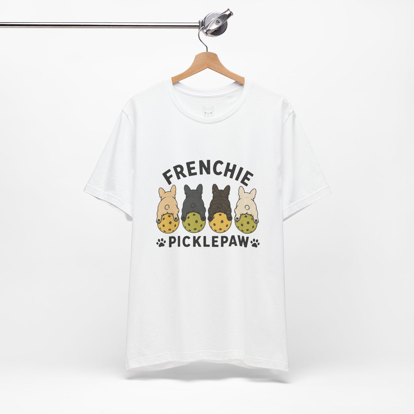 Frenchie Picklepaw Back Shirt Cute French Bulldog Pickleball Tee | Frenchie Pickleball Shirt