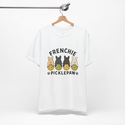 Frenchie Picklepaw Back Shirt Cute French Bulldog Pickleball Tee | Frenchie Pickleball Shirt