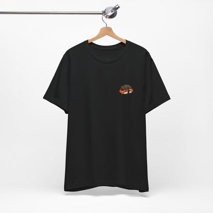 Brindle Frenchie Salmon Sushi Pocket Shirt Cute French Bulldog Sushi Tee | Minimal Dog Lover Shirt
