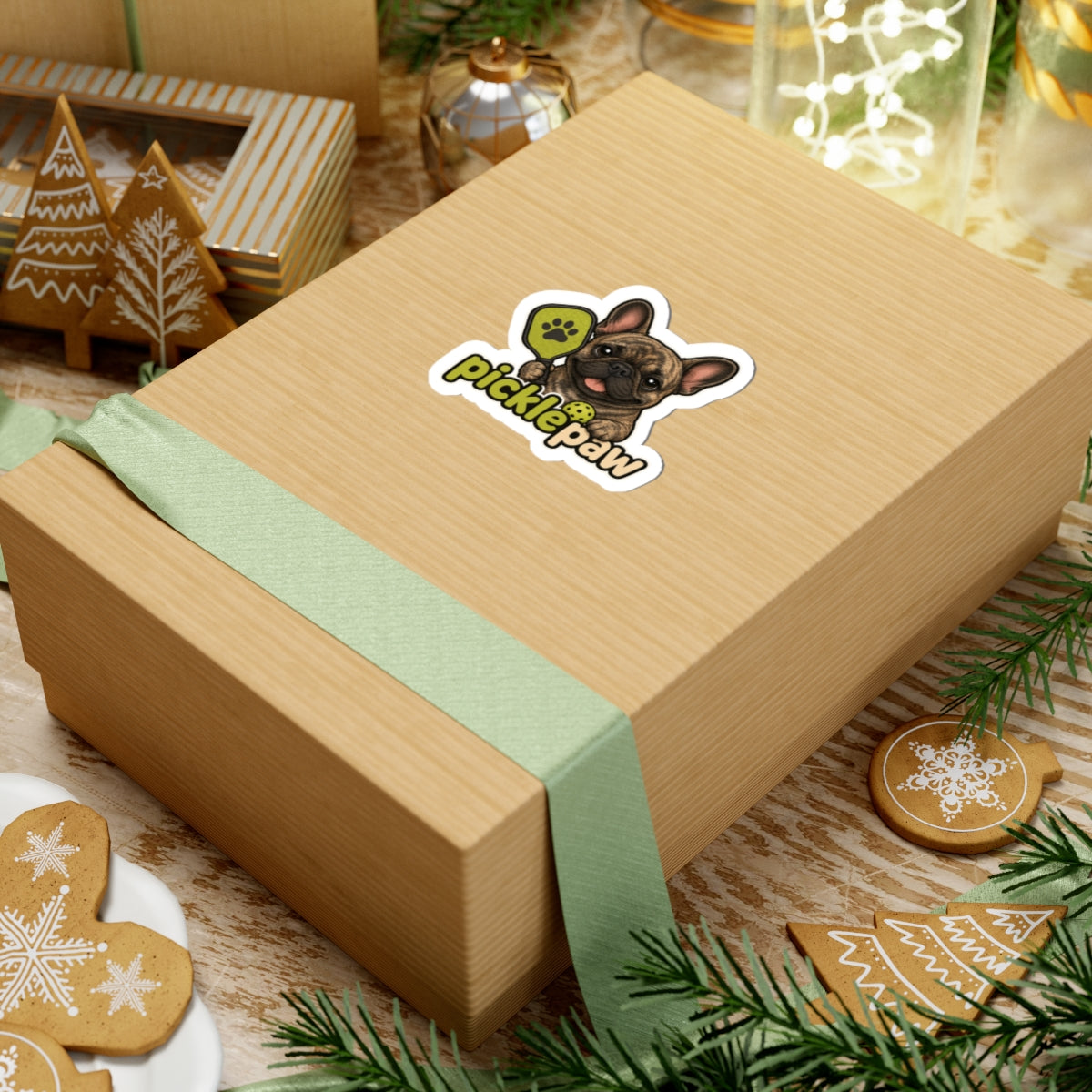 Picklepaw Brindle French Bulldog Pickleball Sticker Cute Frenchie Decal  French Bulldog Sticker