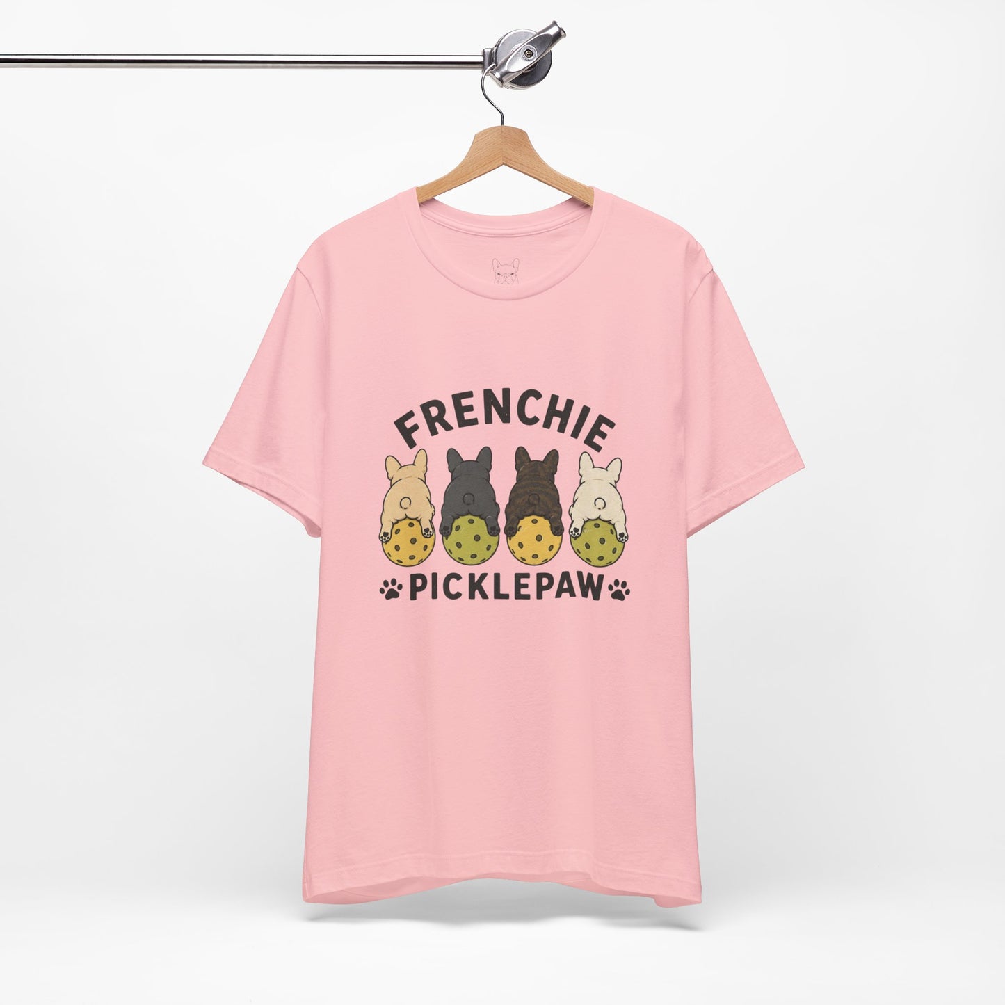 Frenchie Picklepaw Back Shirt Cute French Bulldog Pickleball Tee | Frenchie Pickleball Shirt