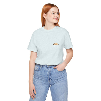 Minimal Fawn Sleeping French Bulldog Pocket Shirt Cute Frenchie Tee | French Bulldog Shirt