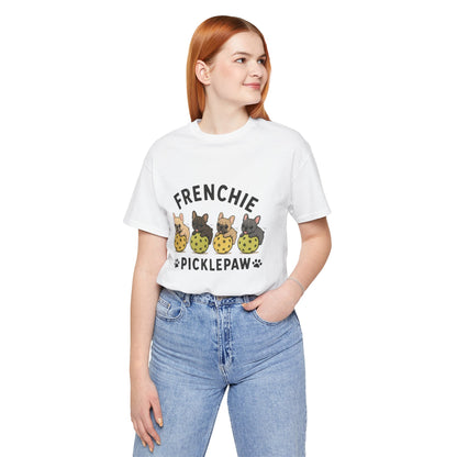Frenchie Picklepaw Front Shirt Cute French Bulldog Pickleball Tee  Frenchie Pickleball Shirt
