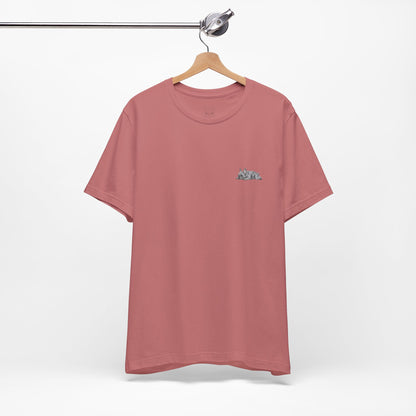 Minimal Sleeping Blue Tri Color French Bulldog Pocket Shirt Cute Frenchie Tee | French Bulldog Shirt