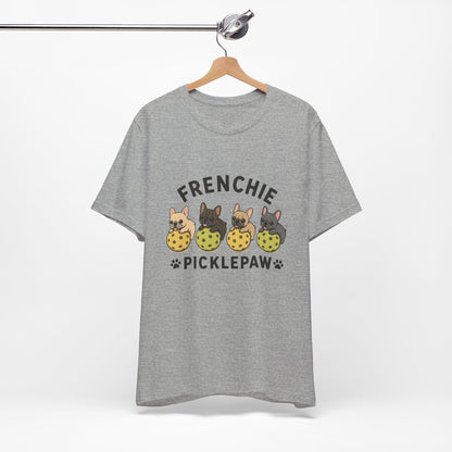 Frenchie Picklepaw Front Shirt Cute French Bulldog Pickleball Tee  Frenchie Pickleball Shirt