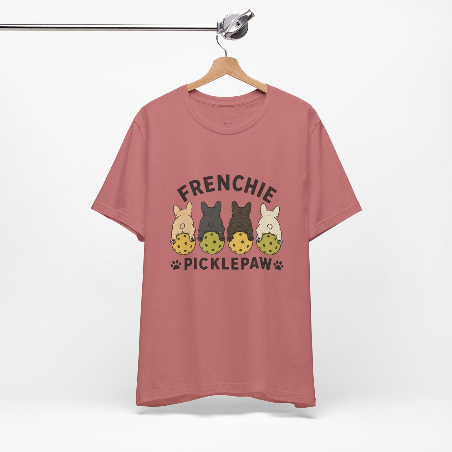 Frenchie Picklepaw Back Shirt Cute French Bulldog Pickleball Tee | Frenchie Pickleball Shirt