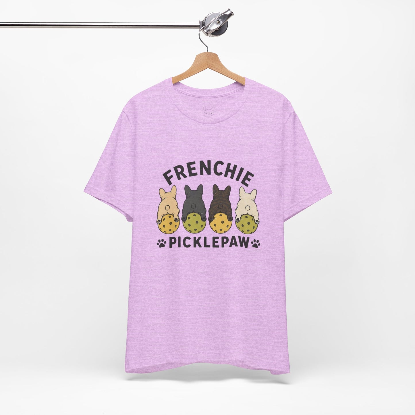 Frenchie Picklepaw Back Shirt Cute French Bulldog Pickleball Tee | Frenchie Pickleball Shirt