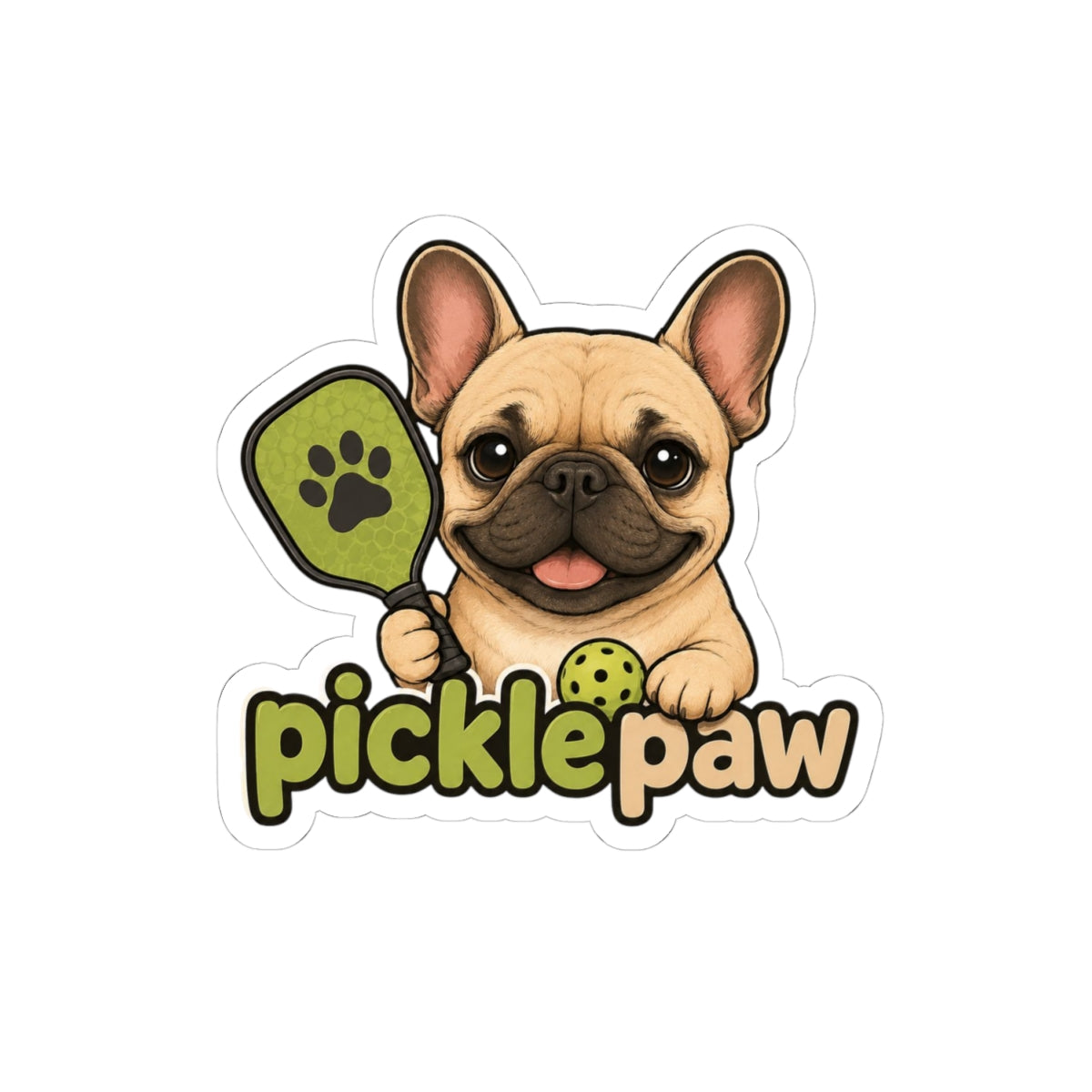 Picklepaw Fawn French Bulldog Pickleball Sticker Cute Frenchie Decal  French Bulldog Sticker