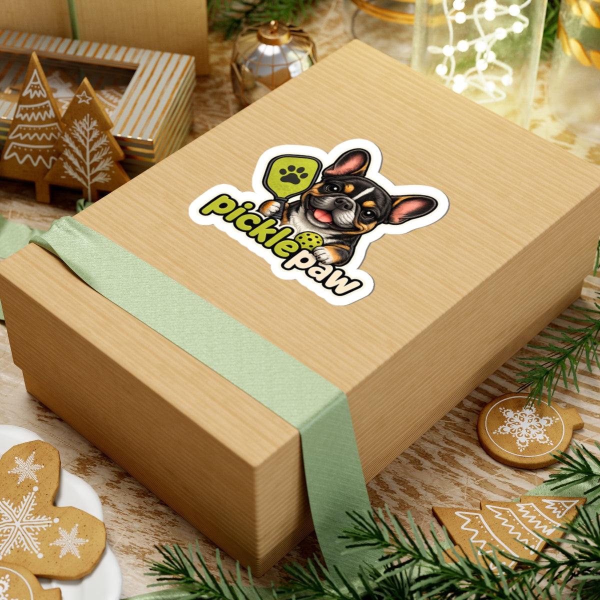 Picklepaw Tri Color French Bulldog Pickleball Sticker Cute Frenchie Decal  French Bulldog Sticker