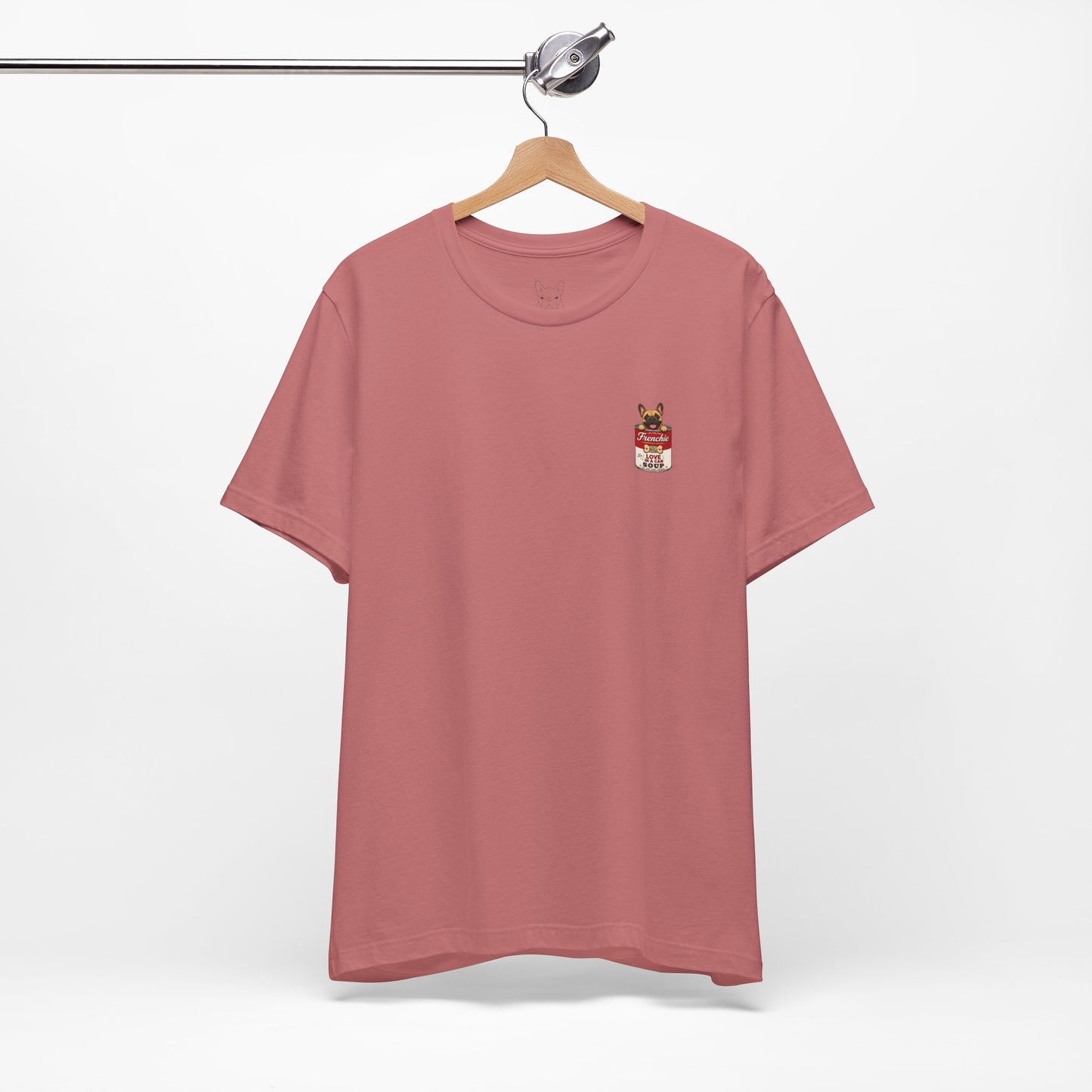 Fawn Frenchie Soup in a Can Pocket Shirt Cute French Bulldog Graphic Tee  Minimal Frenchie Shirt