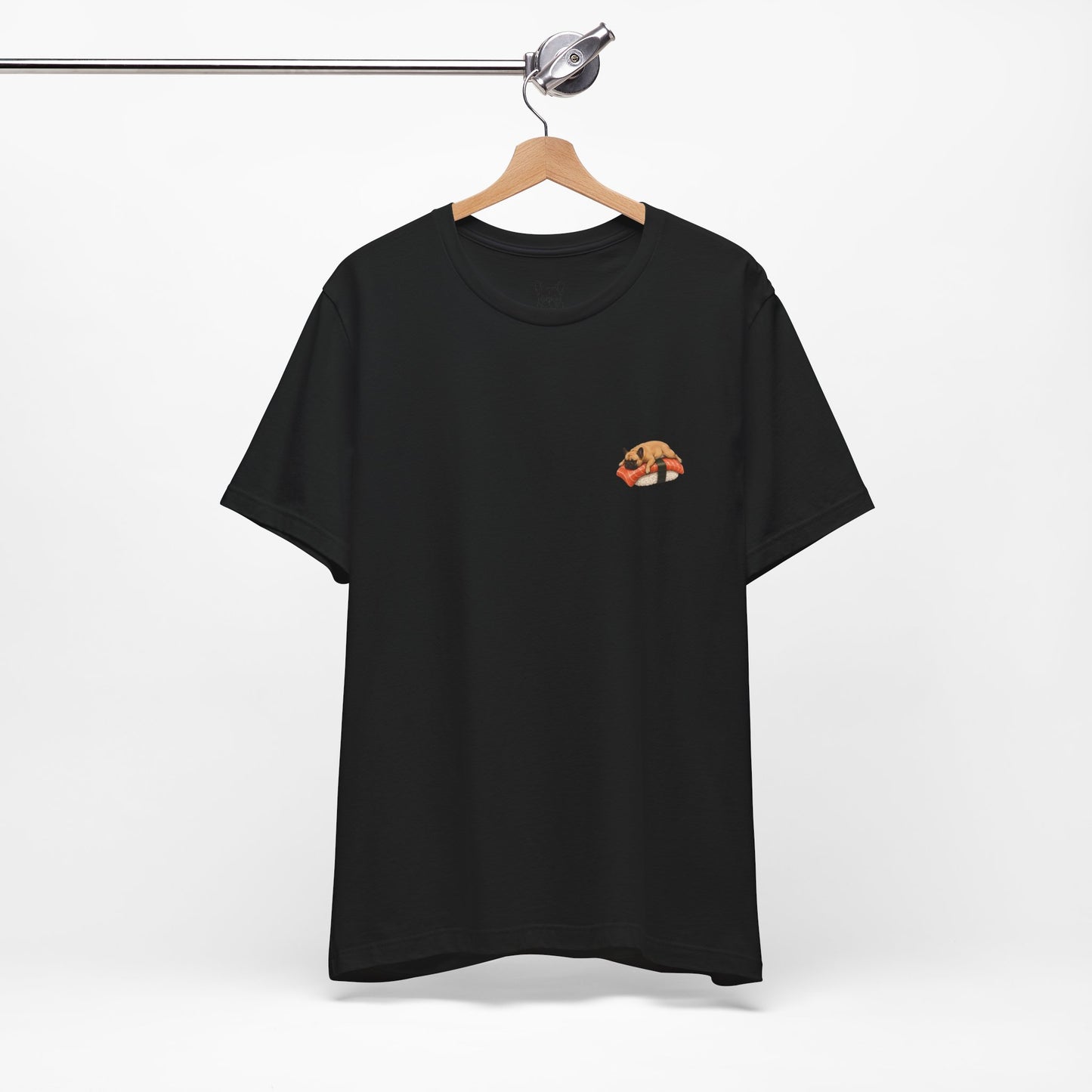 Fawn Frenchie Salmon Sushi Pocket Shirt Cute French Bulldog Sushi Tee  Minimal Dog Lover Shirt