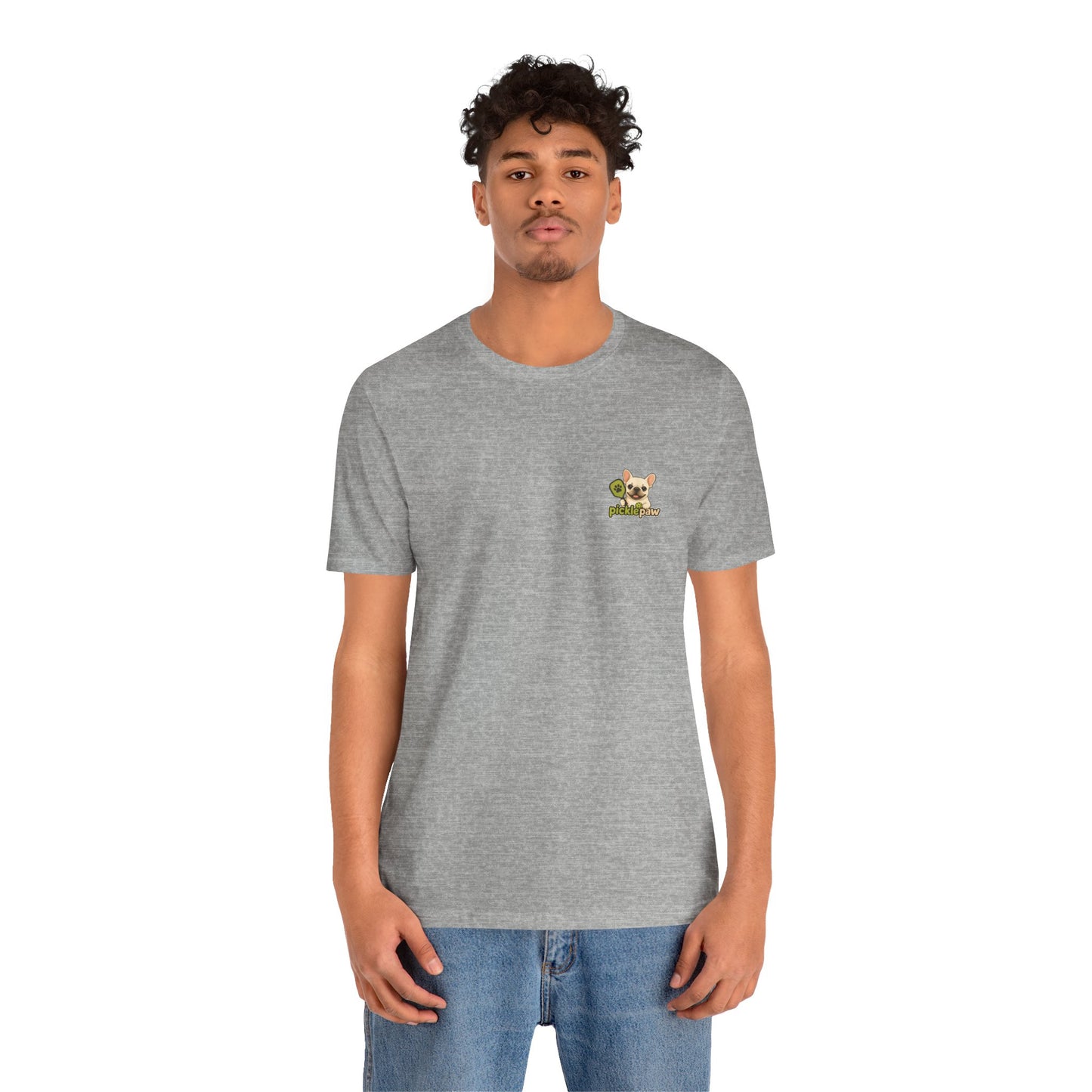 Cream Frenchie Picklepaw Pocket Logo Shirt Cute French Bulldog Tee | Minimal Frenchie Shirt