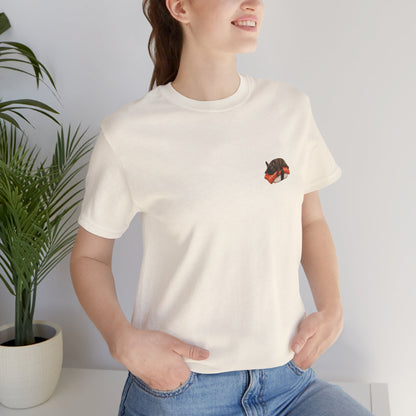 Brindle Frenchie Salmon Sushi Pocket Shirt Cute French Bulldog Sushi Tee | Minimal Dog Lover Shirt