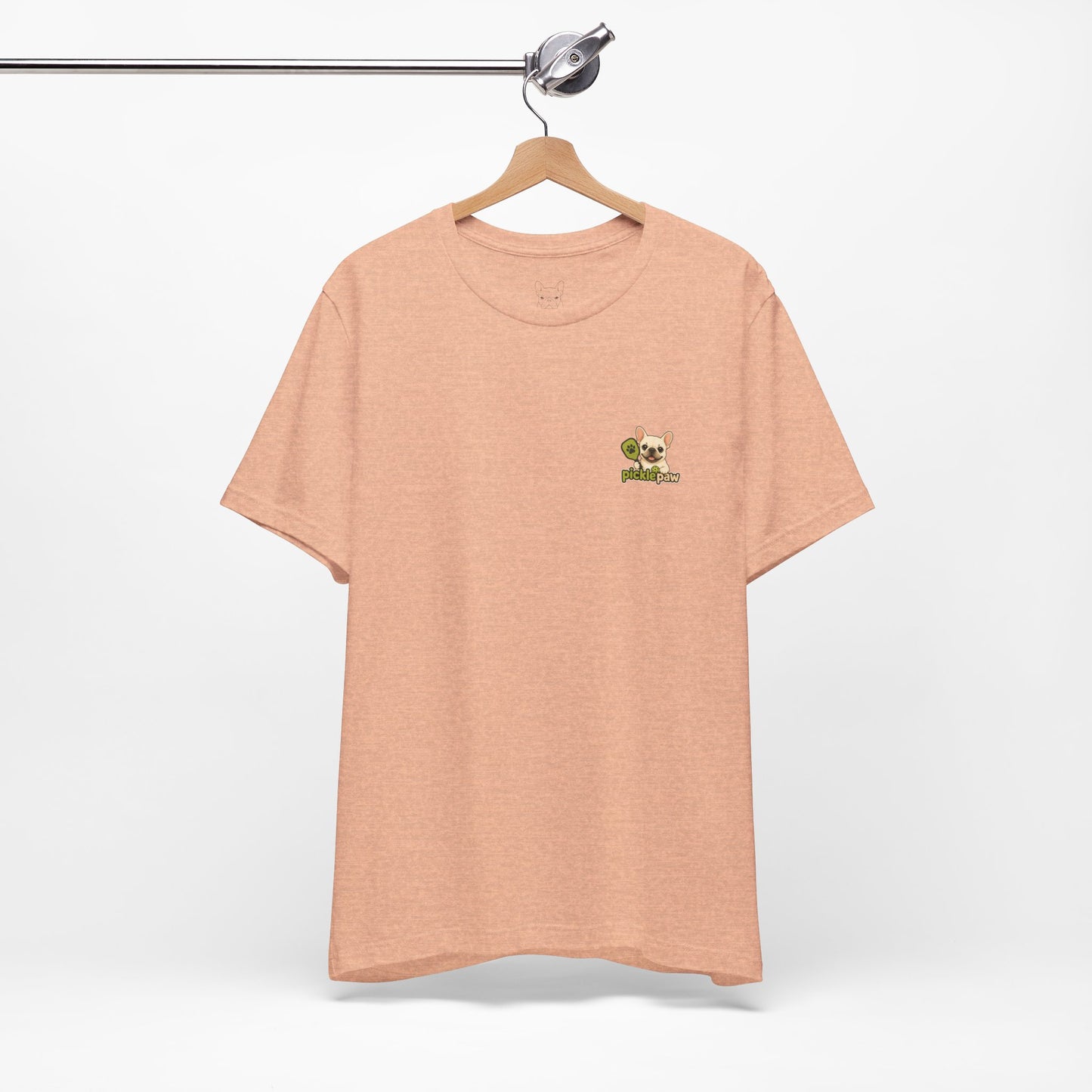 Cream Frenchie Picklepaw Pocket Logo Shirt Cute French Bulldog Tee | Minimal Frenchie Shirt