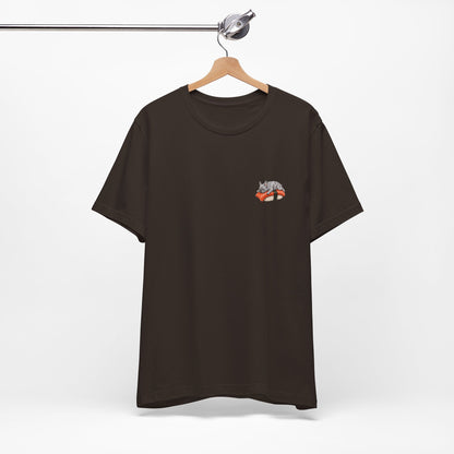 Blue Tri Frenchie Salmon Sushi Pocket Shirt Cute French Bulldog Sushi Tee  Minimal Dog Lover Shirt