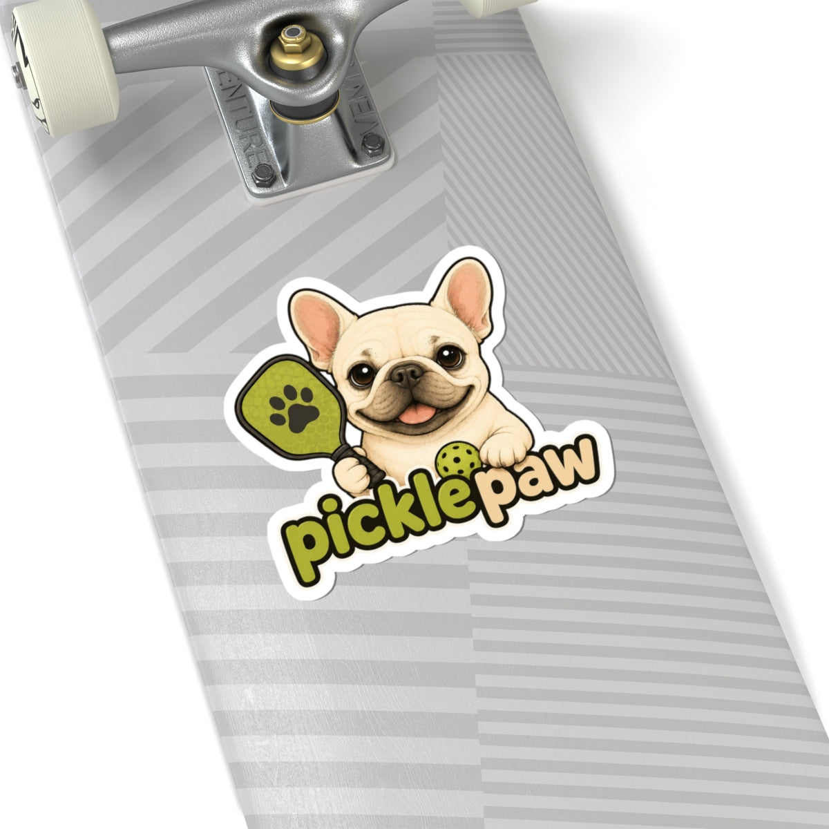 Picklepaw Cream French Bulldog Pickleball Sticker Cute Frenchie Decal  French Bulldog Sticker