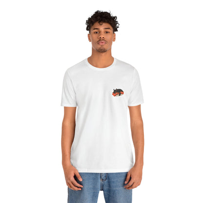 Black Brown Tri Color Frenchie Salmon Sushi Pocket Shirt Cute French Bulldog Sushi Tee  Minimal Dog Lover Shirt