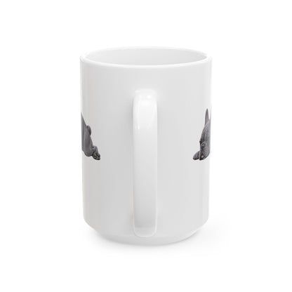 Cute Sleeping Blue French Bulldog Mug Lazy Frenchie Coffee Cup  French Bulldog Mug (11oz, 15oz)