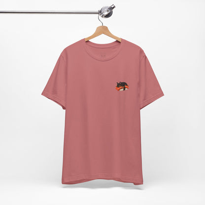 Black Brown Tri Color Frenchie Salmon Sushi Pocket Shirt Cute French Bulldog Sushi Tee  Minimal Dog Lover Shirt