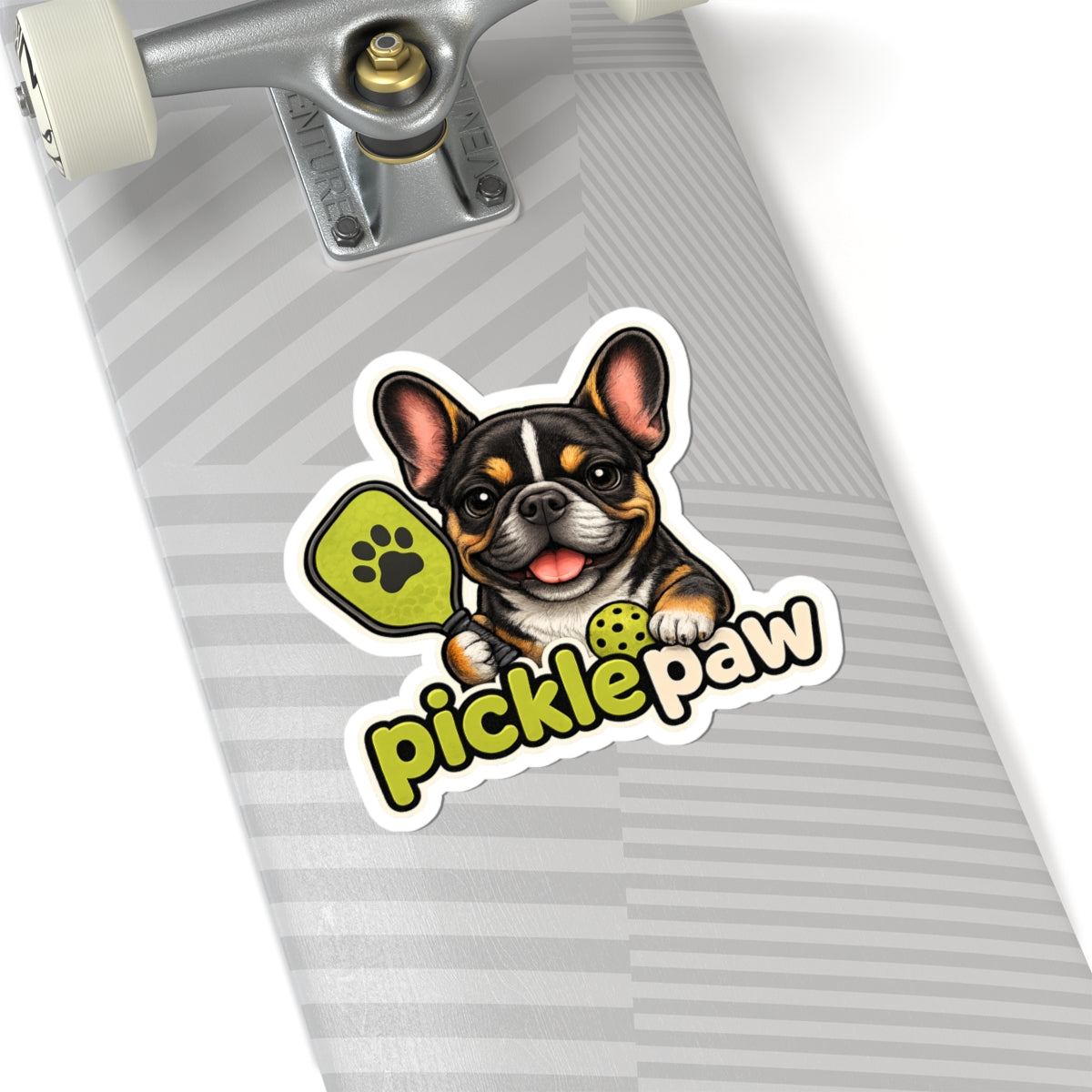 Picklepaw Tri Color French Bulldog Pickleball Sticker Cute Frenchie Decal  French Bulldog Sticker