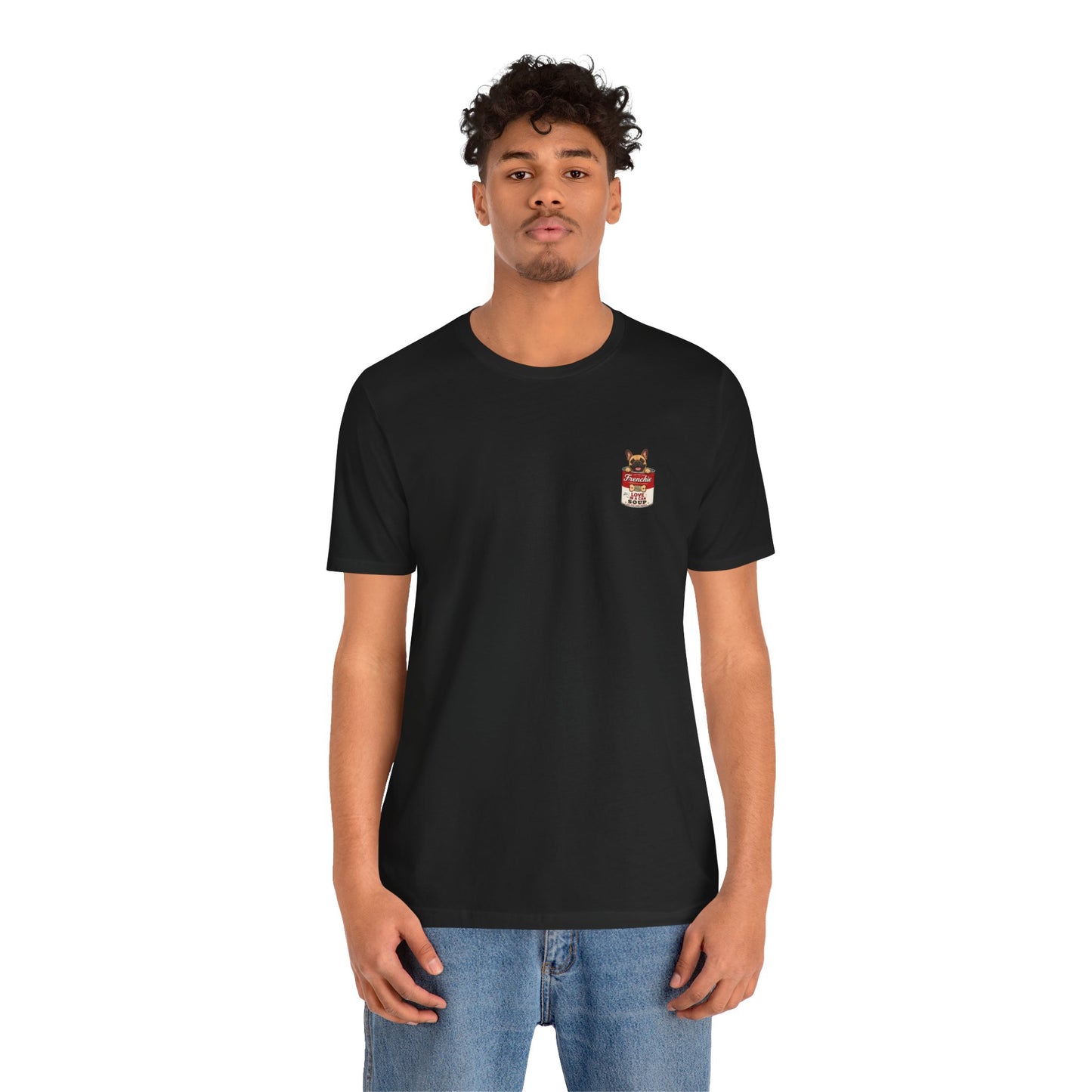 Fawn Frenchie Soup in a Can Pocket Shirt Cute French Bulldog Graphic Tee  Minimal Frenchie Shirt