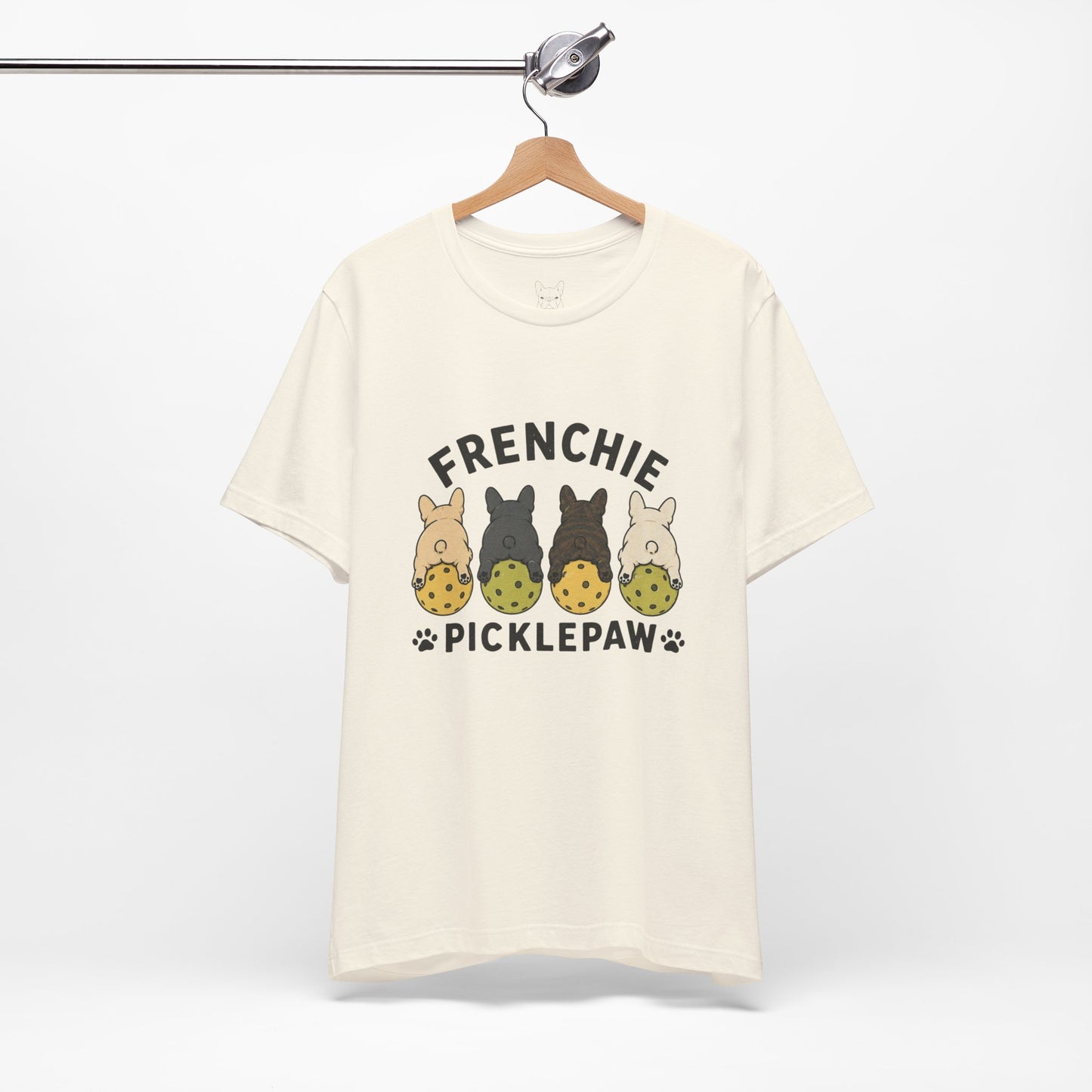 Frenchie Picklepaw Back Shirt Cute French Bulldog Pickleball Tee | Frenchie Pickleball Shirt