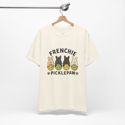 Frenchie Picklepaw Back Shirt Cute French Bulldog Pickleball Tee | Frenchie Pickleball Shirt