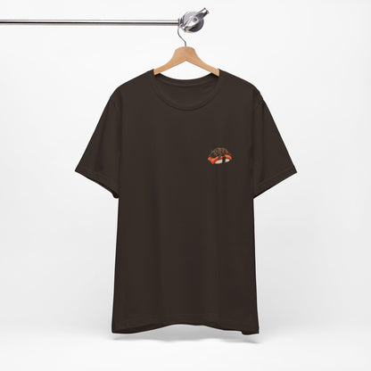 Brindle Frenchie Salmon Sushi Pocket Shirt Cute French Bulldog Sushi Tee | Minimal Dog Lover Shirt