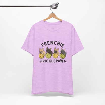 Frenchie Picklepaw Front Shirt Cute French Bulldog Pickleball Tee  Frenchie Pickleball Shirt