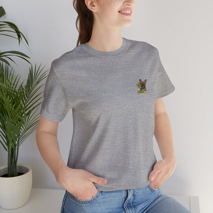 Brindle Frenchie Picklepaw Pocket Logo Shirt Cute French Bulldog Tee | Minimal Frenchie Shirt