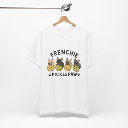 Frenchie Picklepaw Front Shirt Cute French Bulldog Pickleball Tee  Frenchie Pickleball Shirt