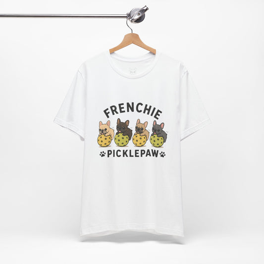 Frenchie Picklepaw Front Shirt Cute French Bulldog Pickleball Tee  Frenchie Pickleball Shirt