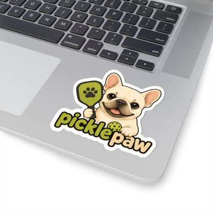 Picklepaw Cream French Bulldog Pickleball Sticker Cute Frenchie Decal  French Bulldog Sticker