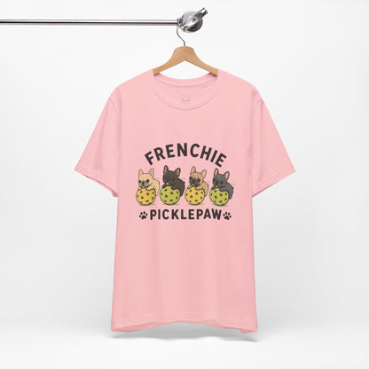 Frenchie Picklepaw Front Shirt Cute French Bulldog Pickleball Tee  Frenchie Pickleball Shirt