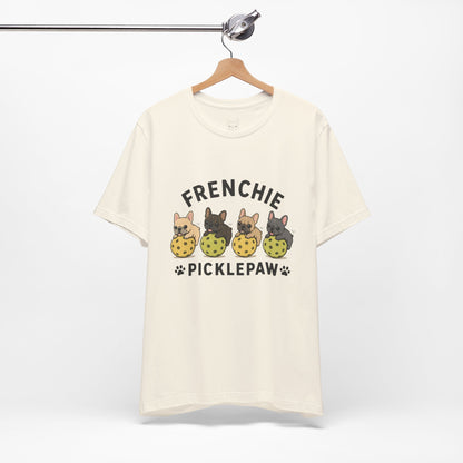 Frenchie Picklepaw Front Shirt Cute French Bulldog Pickleball Tee  Frenchie Pickleball Shirt