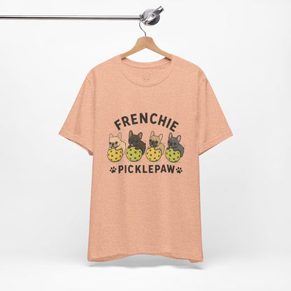 Frenchie Picklepaw Front Shirt Cute French Bulldog Pickleball Tee  Frenchie Pickleball Shirt