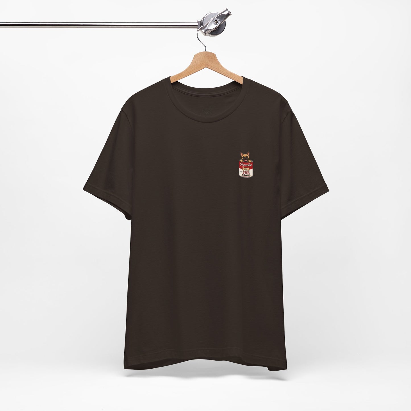 Fawn Frenchie Soup in a Can Pocket Shirt Cute French Bulldog Graphic Tee  Minimal Frenchie Shirt