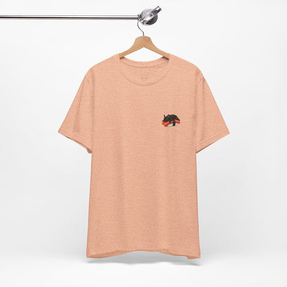 Black Frenchie Salmon Sushi Pocket Shirt Cute French Bulldog Sushi Tee | Minimal Dog Lover Shirt